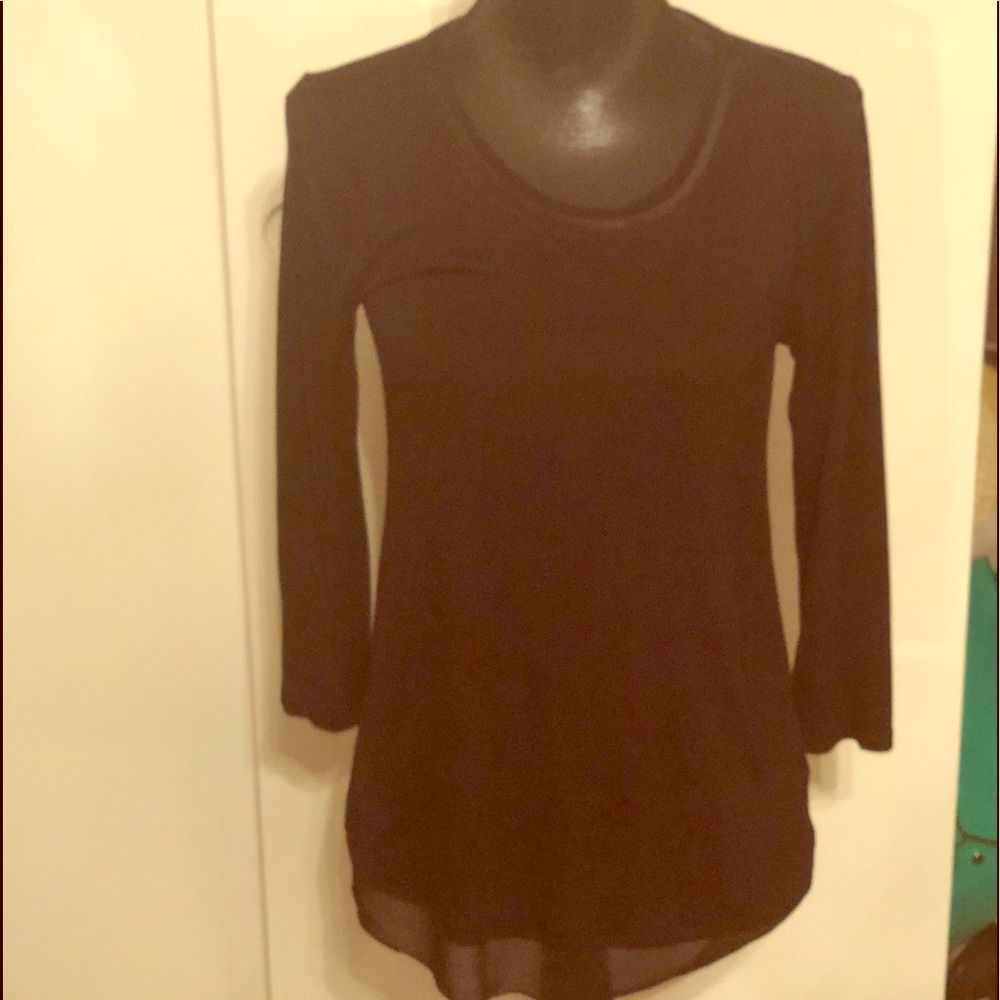 Black Sheer Top